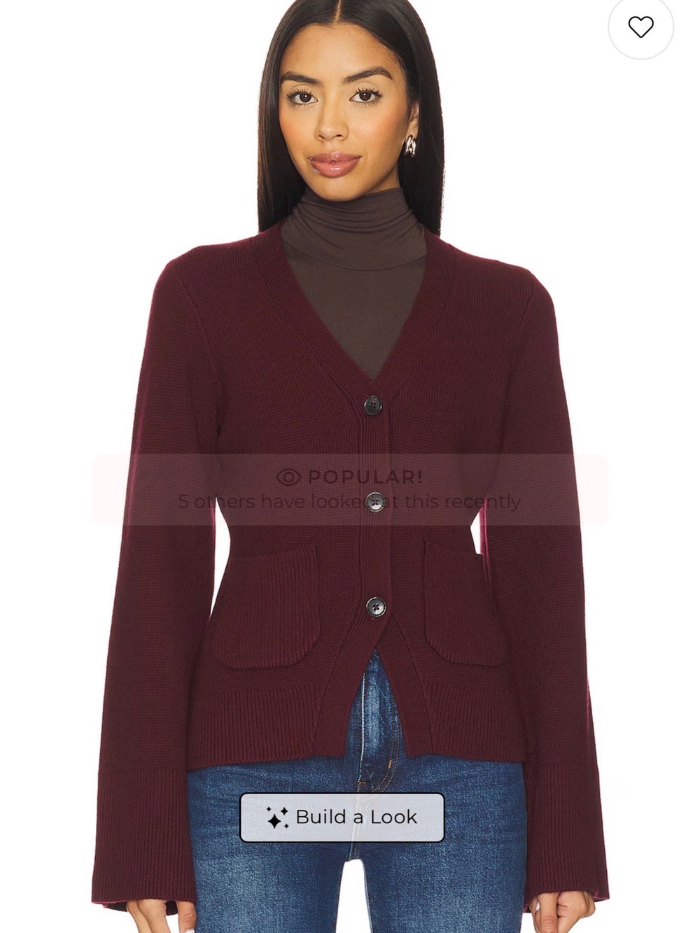 Pistola Aeron V-Neck Button Cardigan Sweater - Claret